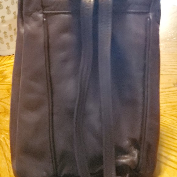 Burgundy Leather Backpack main image 5